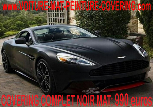 aston-martin-DB9-noir-mat-peinture noire mate, noire mate