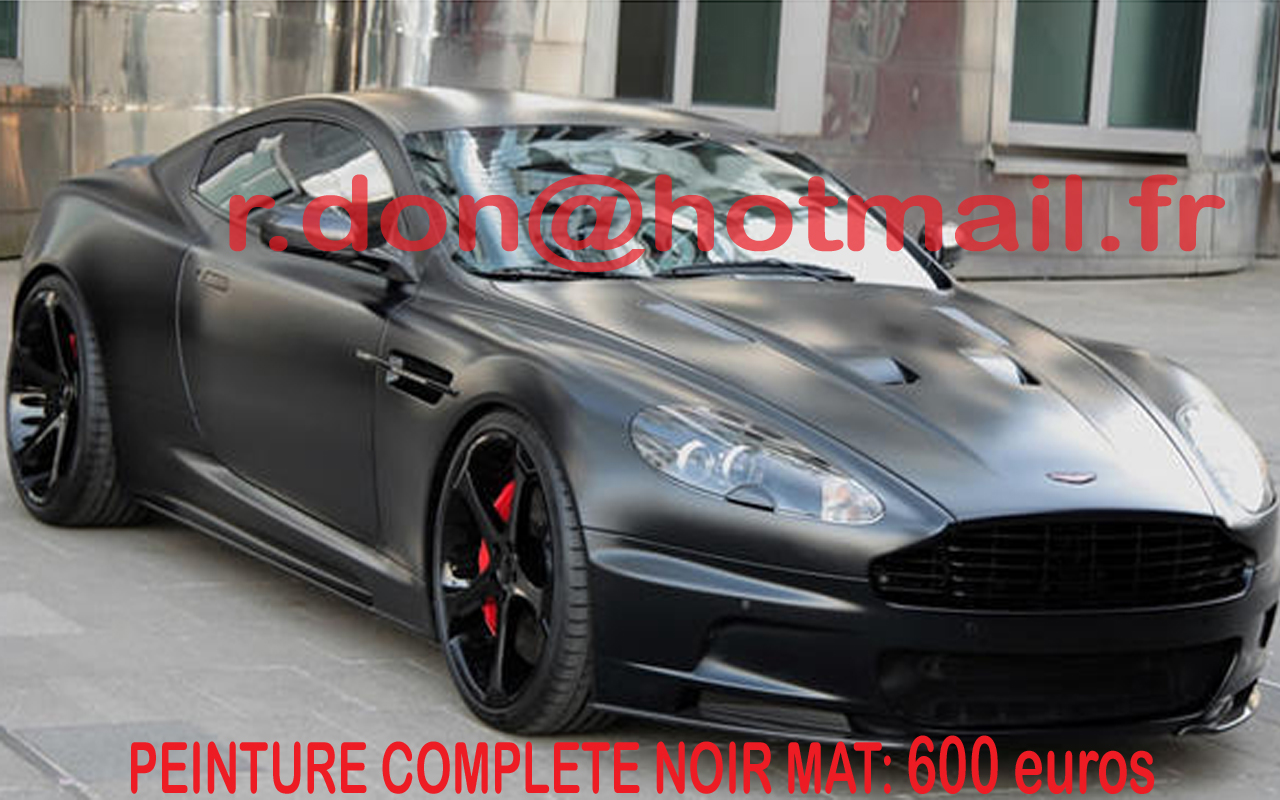 Aston Martin DB9 noir mat, Aston Martin DB9 covering peinture noir mat