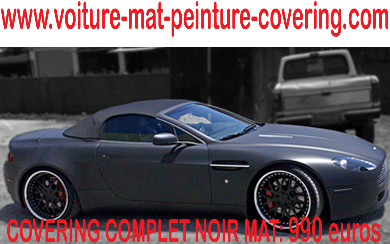 voiture noire mate, covering mat, covering mate, film mat