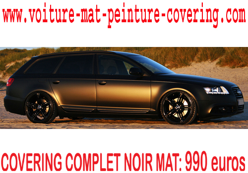 Le covering noir mat remplacera la couleur d’origine de votre auto.