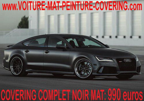 Le covering noir mat sur votre auto lui donnera un aspect sportif.