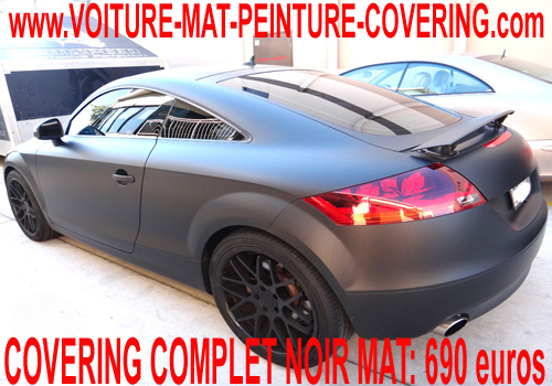 Personnalisez votre carrosserie avec notre covering noir mat.