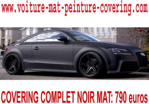 Le covering noir mat donnera un look racing a votre voiture.