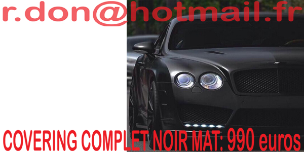 Le Covering noir Mat est un  moyen idéal pour embellir votre auto.