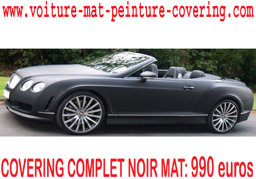 Le Covering d'aspect noir mat sert à embellir votre auto.