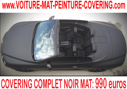 Vous voulez une personnalisation de votre auto : covering noir mat.