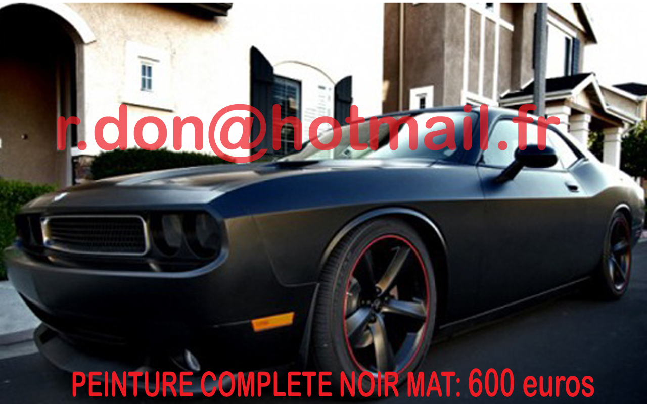 Dodge Challenger noir mat, Dodge Challenger noir mat, Dodge mat