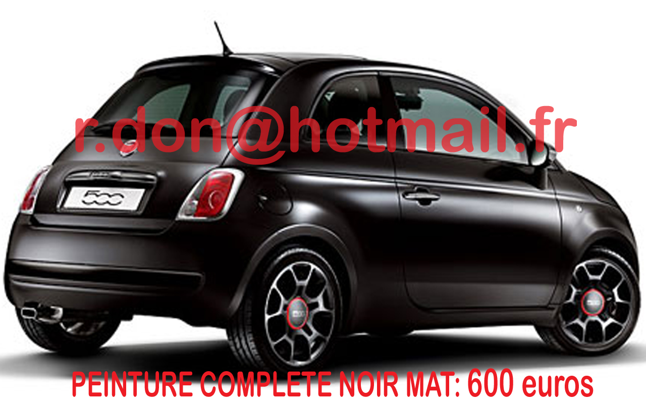 Fiat 500 noir mat, Fiat 500 noir mat, Fiat noir mat