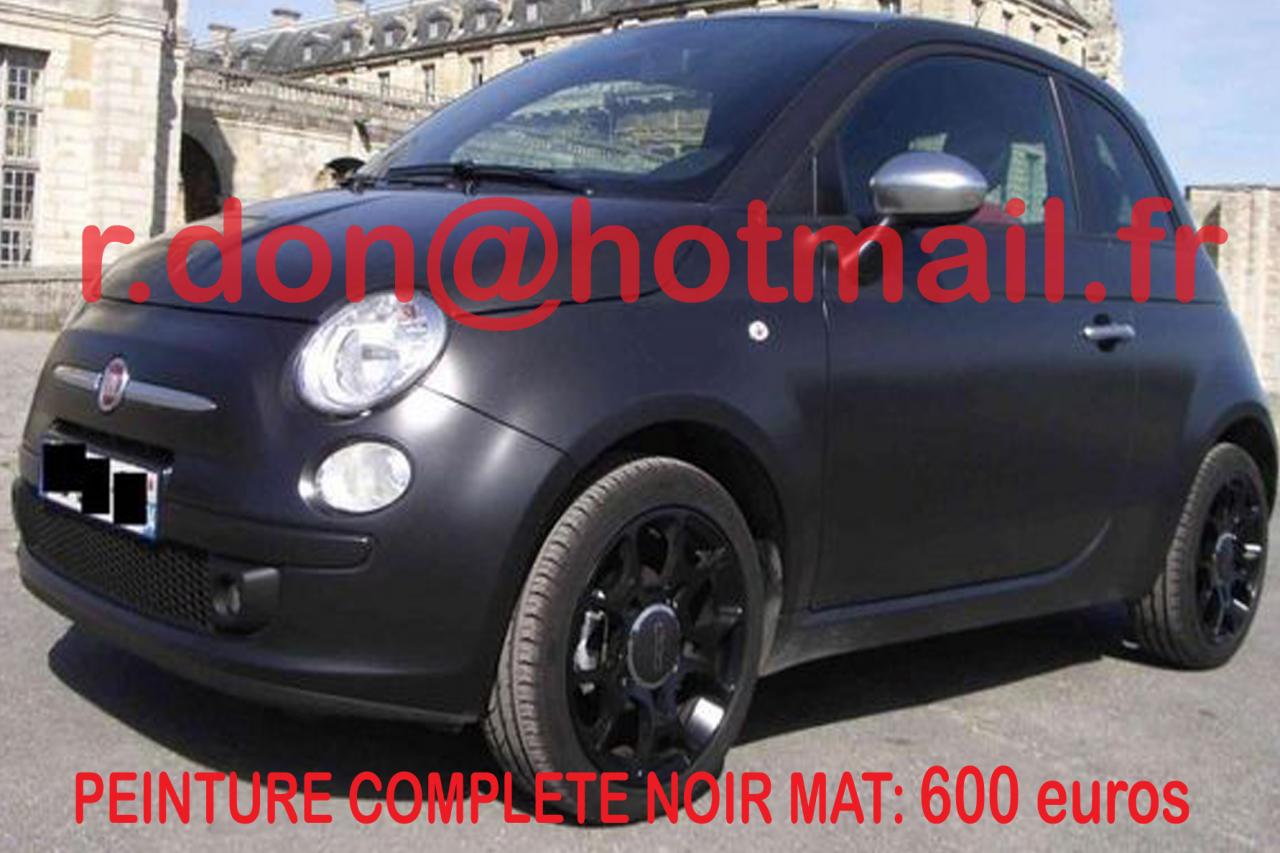 Fiat 500 noir mat, Fiat 500 noir mat, Fiat 500 noir mat