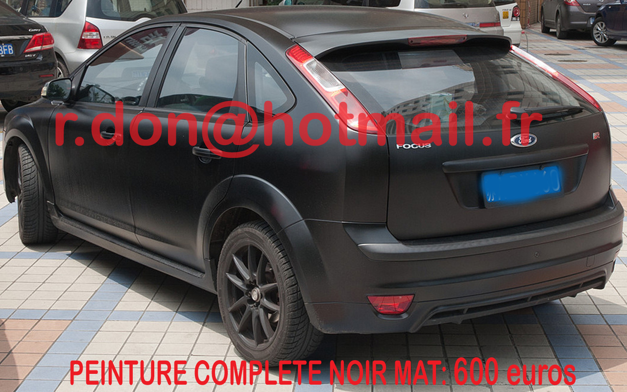 Ford Focus noir mat, Ford Focus noir mat, Fiat mat