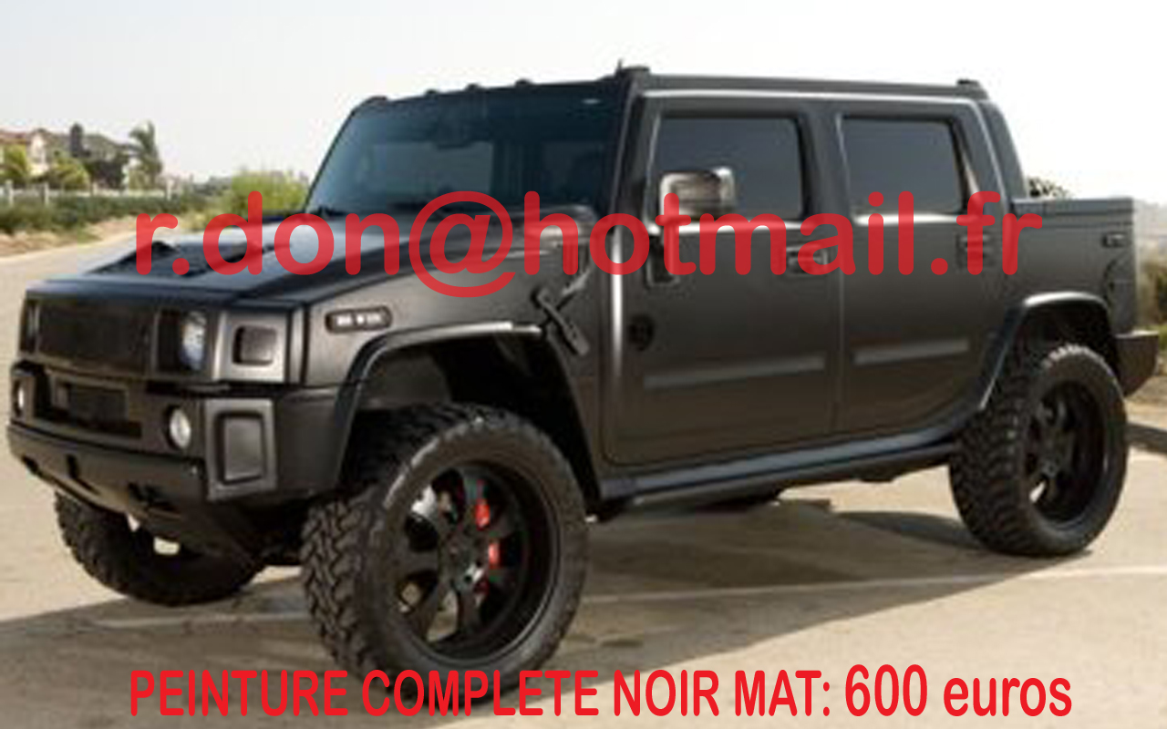 Hummer H2 noir mat, Hummer H2 noir mat, Hummer mat