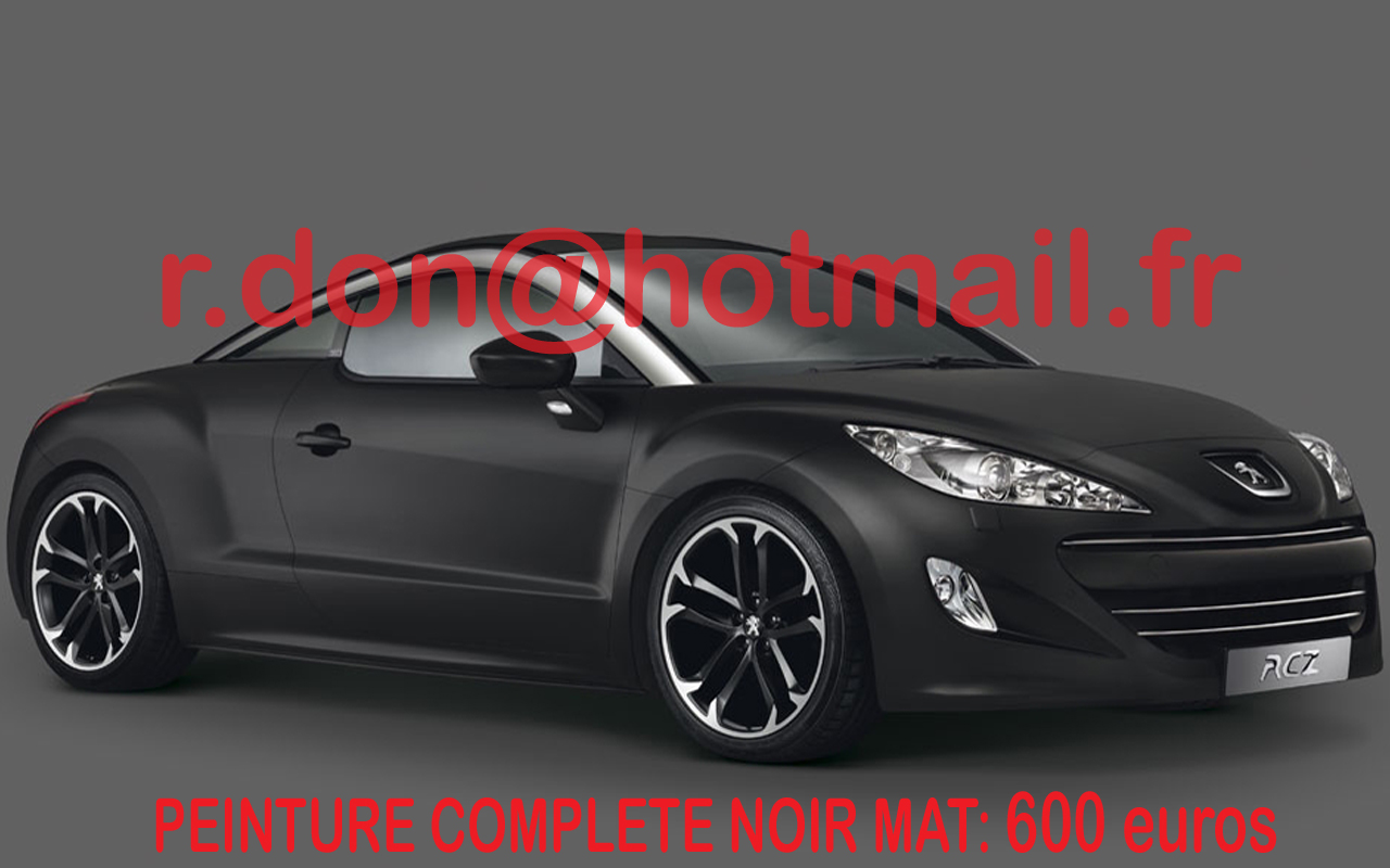 PEUGEOT-RCZ- Covering noir mat, total covering noir mat