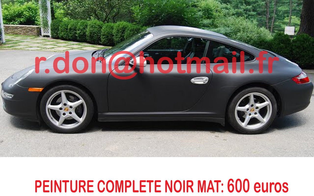 Porsche 911 noir mat, Porsche 911 noir mat, covering Porsche