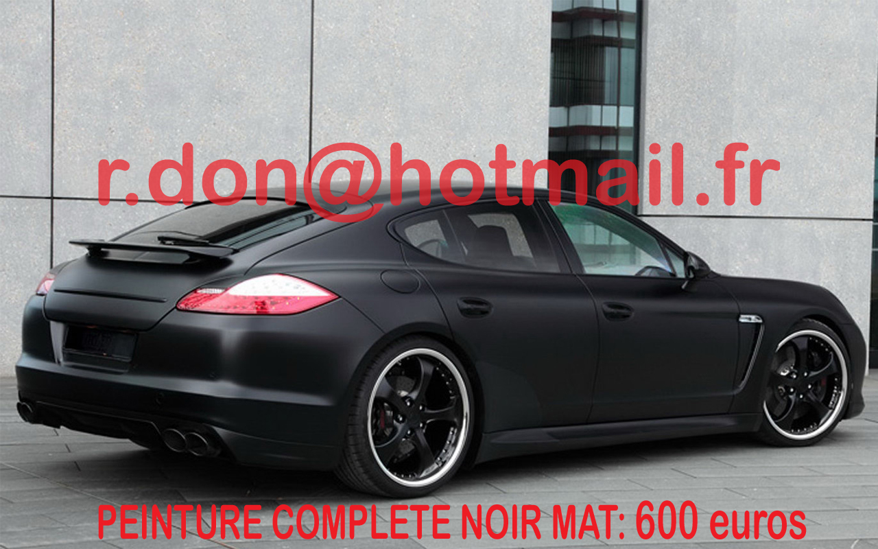 PORSCHE-PANAMERA-noir mat, black mat, covering jantes