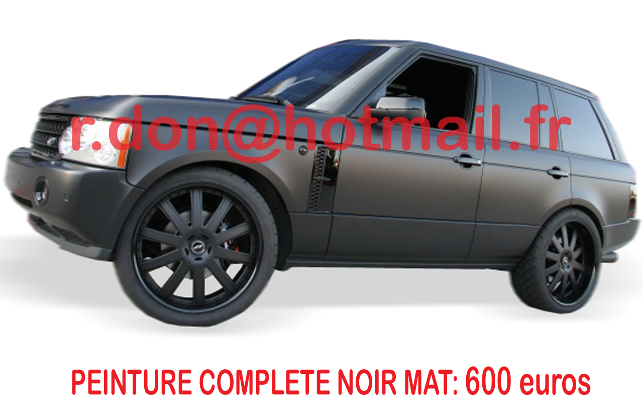 RANGE-ROVER--carrosserie-noir-mat-peinture noir mat auto