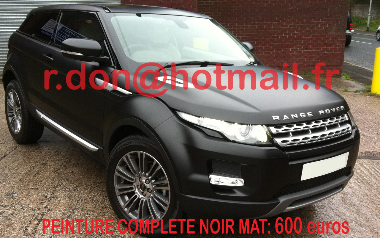 RANGE-ROVER-EVOQUE noir mat, noir mat, black mat auto