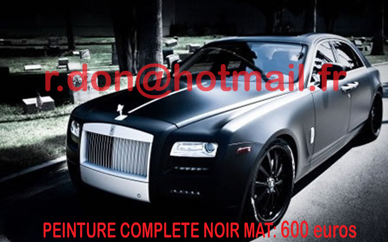 ROLLS-ROYCE-GHOST, noir mat covering, covering auto