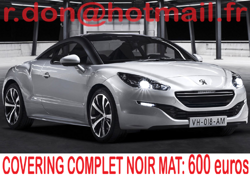 Peugeot RCZ, peugeot RCZ, covering peugeot RCZ, peugeot RCZ noir mat