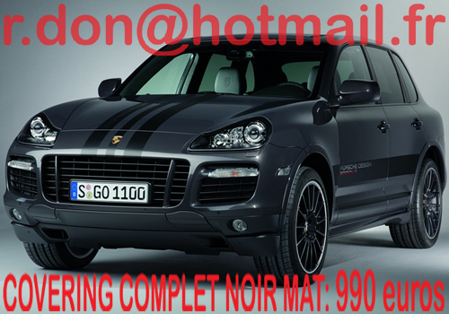 Porsche Cayenne, Porsche Cayenne, covering Porsche Cayenne noir mat