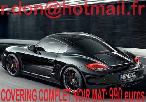 Porsche Cayman, Porsche Cayman, covering Porsche Cayman noir mat