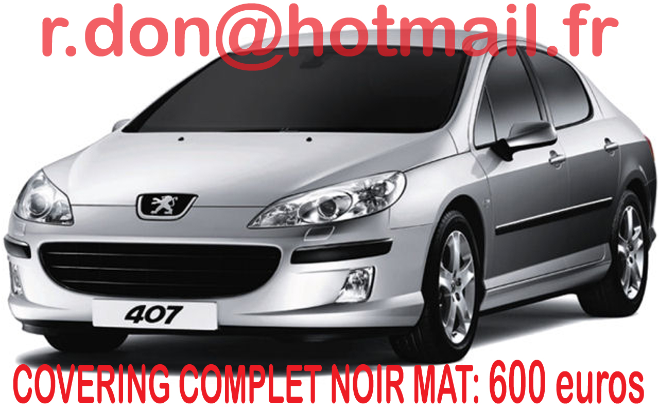 Peugeot 407, Peugeot 407, covering Peugeot 407 noir mat