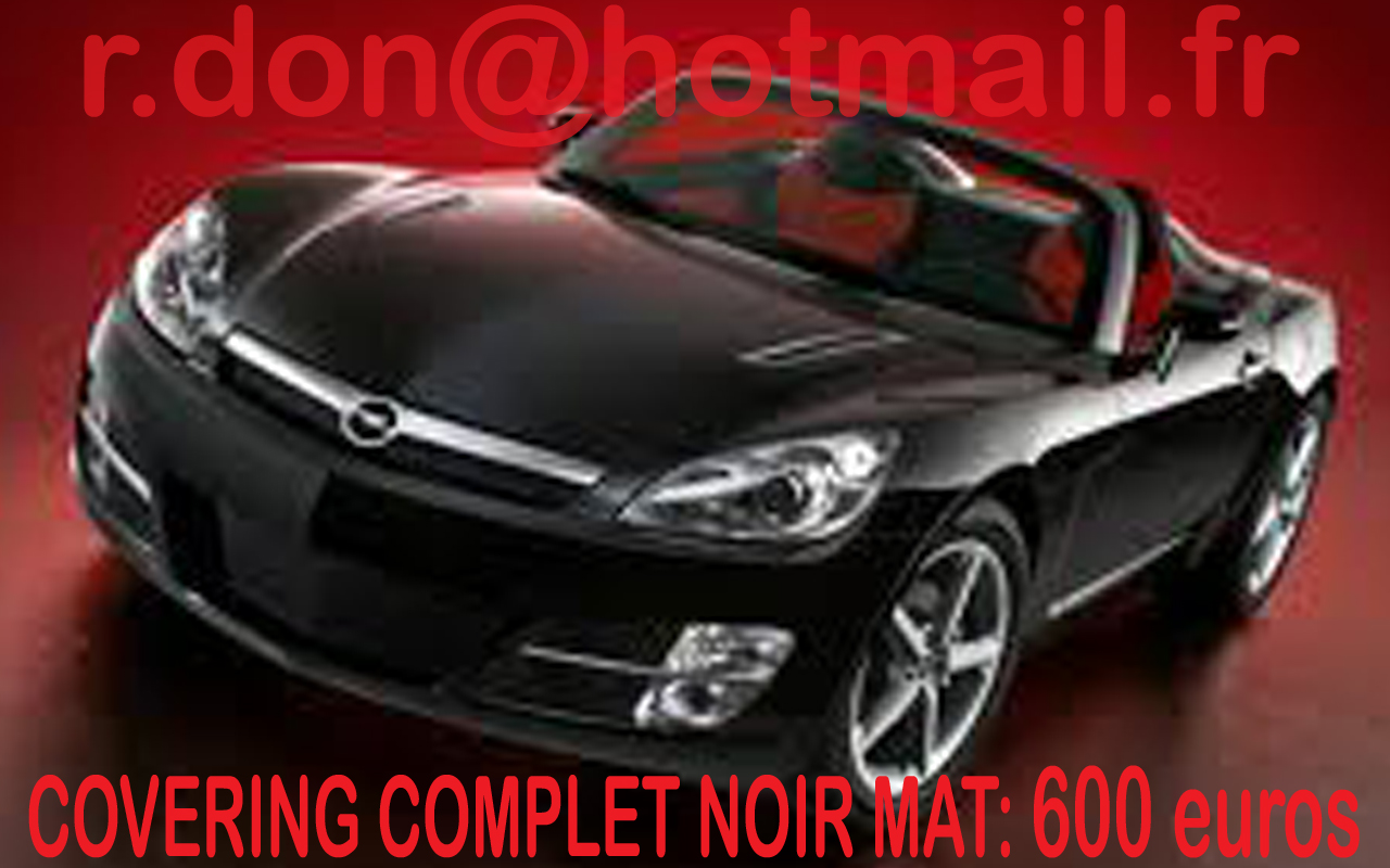 Opel GT, Opel GT, covering Opel GT noir mat