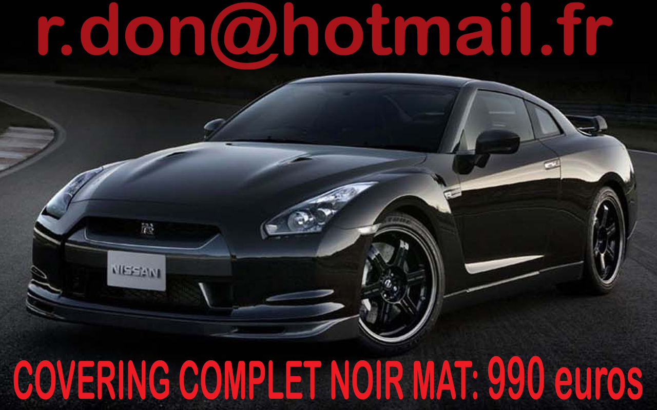 Nissan GTR noir mat, Nissan GTR noir mat