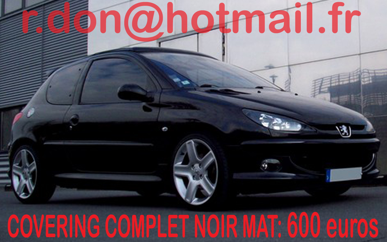 Peugeot 206+, Peugeot 206+, covering Peugeot 206+ noir mat