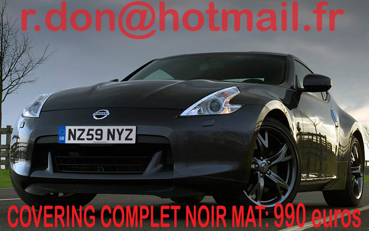 Nissan 370 Z, Nissan 370 Z, covering Nissan 370 Z noir mat