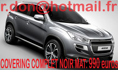 Peugeot 4008, Peugeot 4008, covering Peugeot 4008 noir mat