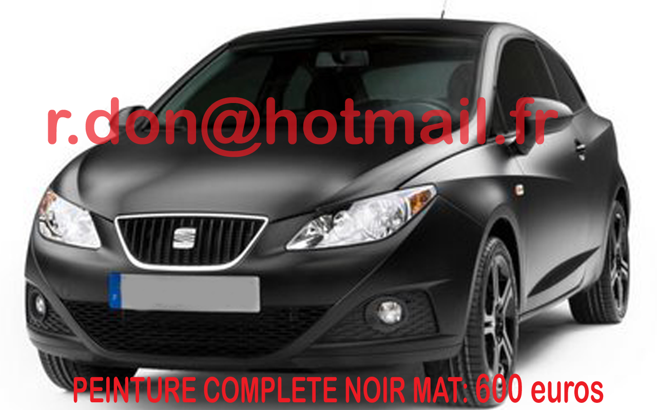 SEAT IBIZA, seat ibiza, covering peinture noir mat, customisation