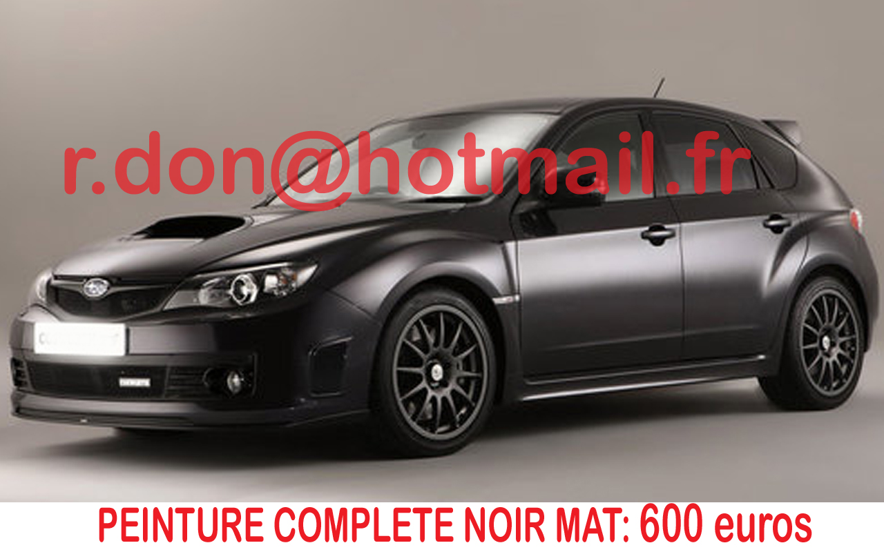 SUBARU- covering peinture noir mat