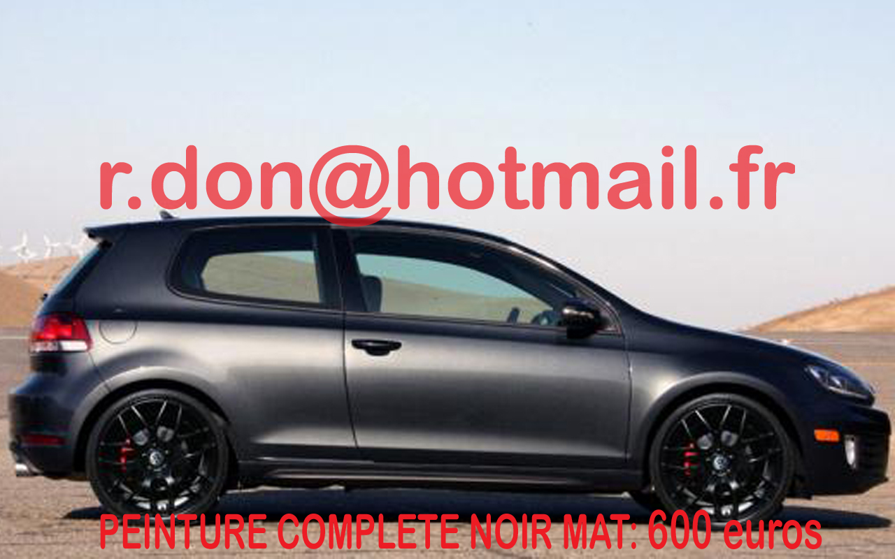 VOLKSWAGEN GOLF covering carrosserie noir mat, jantes noir mat ...