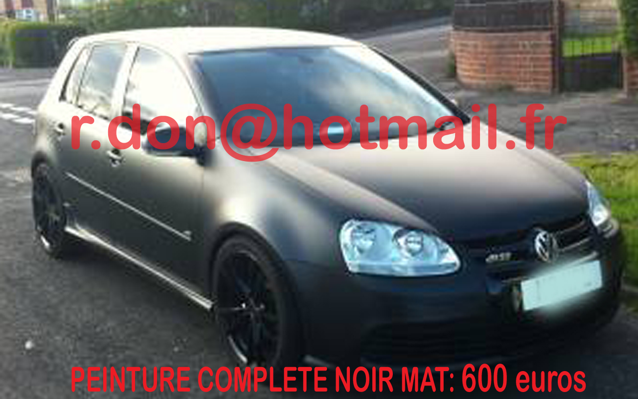 VOLKSWAGEN GOLF-3 covering noir mat - Peinture de véhicule Noir