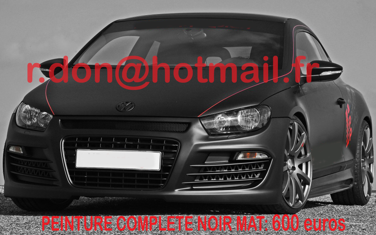 VOLKSWAGEN-SCIROCCO covering noir mat